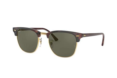 CLUBMASTER WITH GLOSS TORTOISE FRAME AND GREEN CLASSIC G 15 LENSES