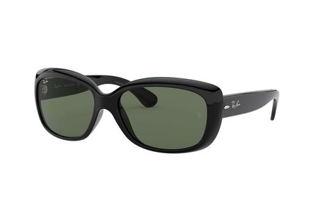 JACKIE OHH WITH GLOSS BLACK FRAME AND GREEN CLASSIC G-15 LENSES