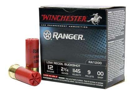 WINCHESTER AMMO 12 Gauge 2 3/4-inch 9-Pellet Ranger Low-Recoil Buckshot Trade Ammo 25/Box