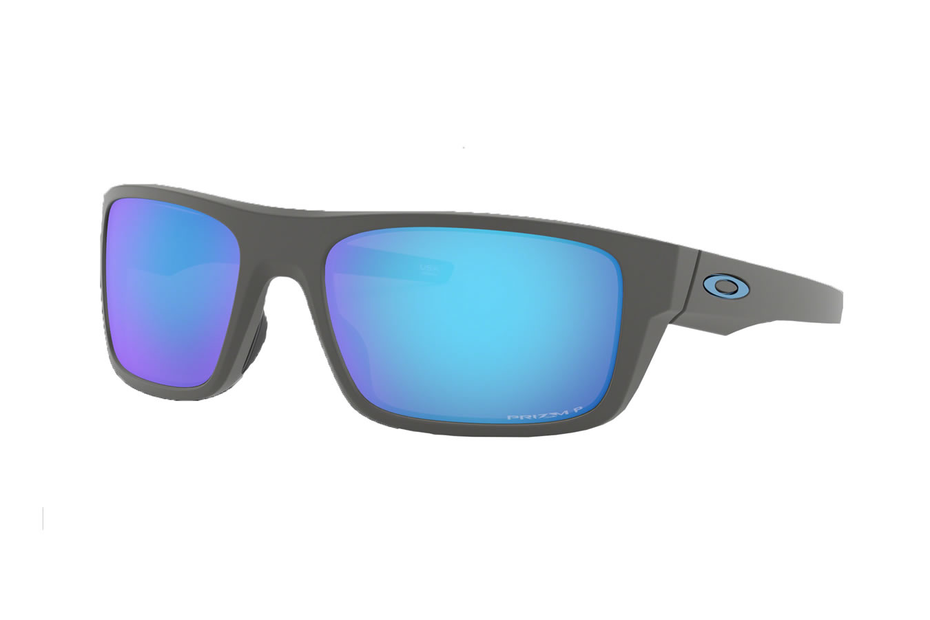 Oakley Drop Point Sunglasses with Matte Dark Grey Frame and Prizm Sapphire Lenses