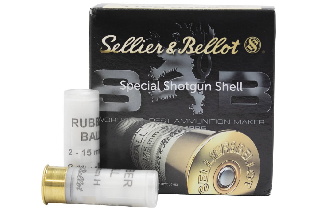 SELLIER AND BELLOT 12 GA 2-5/8 RUBBER BALL 15MM 25/BOX