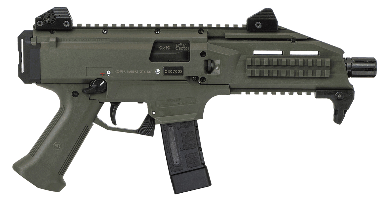 CZ EVO 3 S1 PISTOL OD GREEN 9MM 1/2X28 20RD MAGS