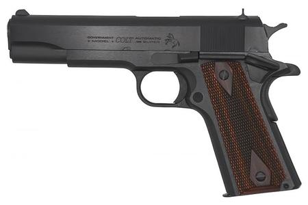 COLT 1911 Government 38 Super Semi-Auto Pistol with Blued Finish and Wood Grips