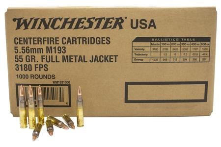 WINCHESTER AMMO 5.56mm 55 gr FMJ M193 1000/Box