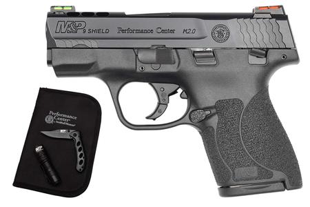 SMITH AND WESSON MP9 Shield M2.0 9mm Performance Center Ported EDC Kit with Knife, Flashlight and