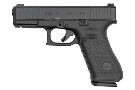 GLOCK 45 9mm Pistol with Front Slide Serrations and Glock Night Sights