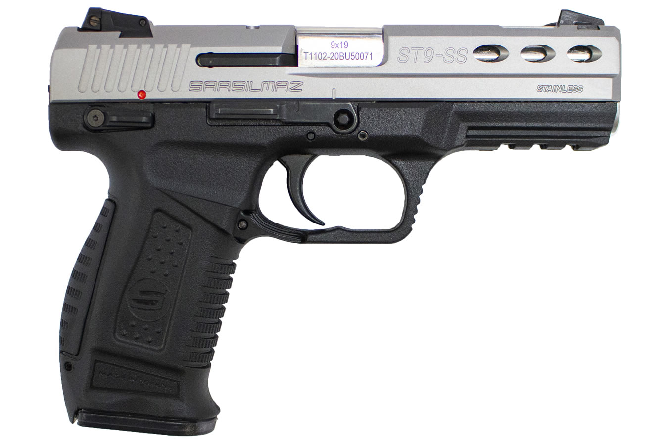 SAR USA ST9 9MM PISTOL WITH SLOTTED SLIDE PORTED STAINLESS STEEL