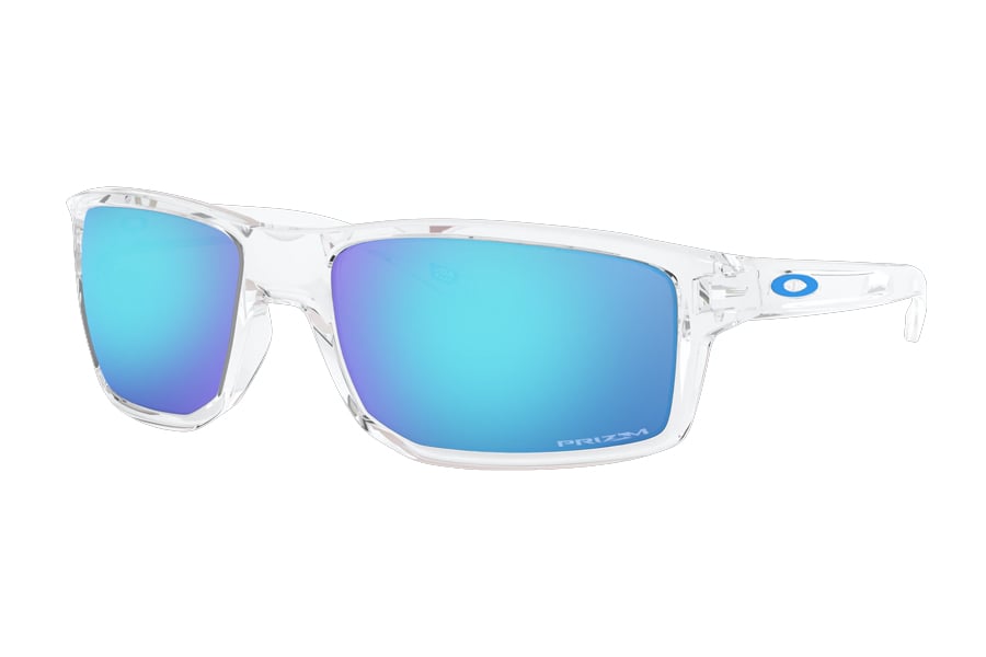 Oakley Gibston Sunglasses with Polished Clear Frames and Prizm Sapphire Lenses