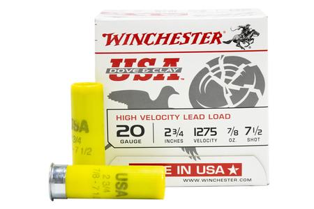 WINCHESTER AMMO 20 Gauge 2-3/4 In 7/8 oz 7.5 Shot Dove and Clay 25/Box