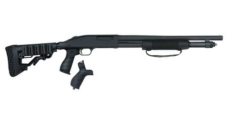 MOSSBERG 590 TACTICAL 12 GAUGE PUMP SHOTGUN WITH 6-POSITION ADJUSTABLE STOCK AND FLEX PI
