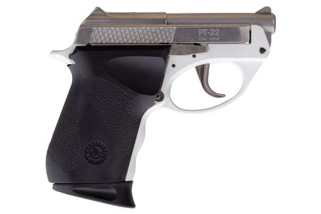TAURUS 22 POLY 22 LR Pistol with Matte Stainless Slide and White Frame