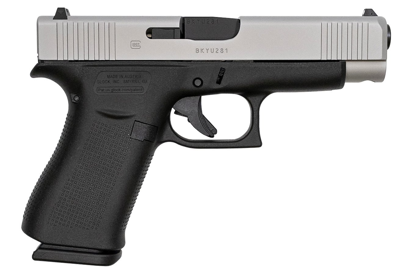 Glock 48 9mm 10-Round Pistol with Silver Slide (Made in USA)