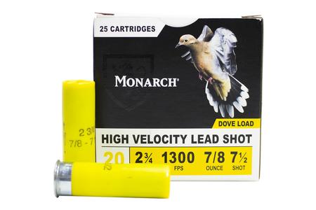 MONARCH AMMUNITION 20 Gauge 2-3/4 In 7/8 oz 7.5 Shot Dove Load 25/Box