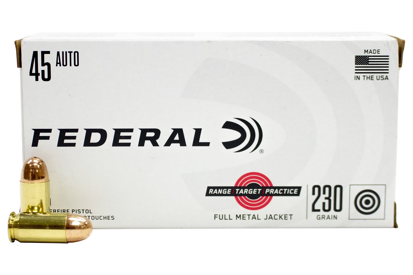 FEDERAL AMMUNITION 45 ACP 230 GR FMJ RANGE AND TARGET 50/BOX