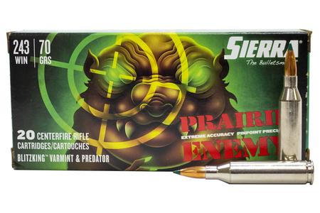 SIERRA BULLETS 243 Win 70 gr Blitzking Prairie Enemy 20/Box