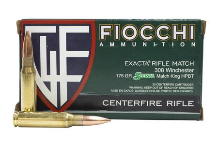 FIOCCHI 308 Win 175 gr HPBT Sierra Match King Exacta Rifle Match 20/Box