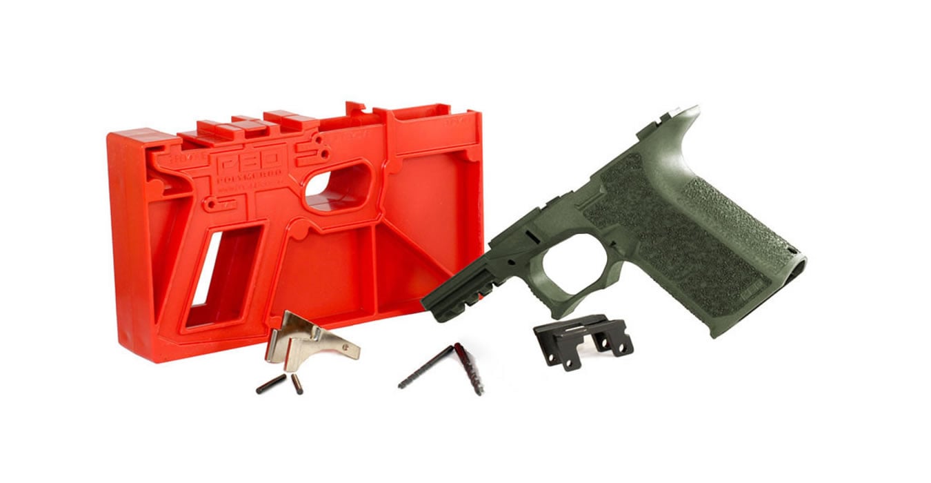 Polymer80 PF940c 80 Percent Compact Pistol Frame Kit for Glock 19/23 (OD Green)