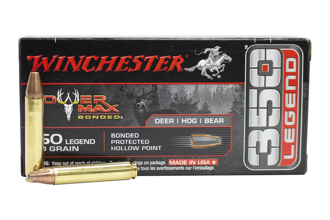 WINCHESTER AMMO 350 LEGEND 160 GR PHP POWER MAX BONDED 20/BOX