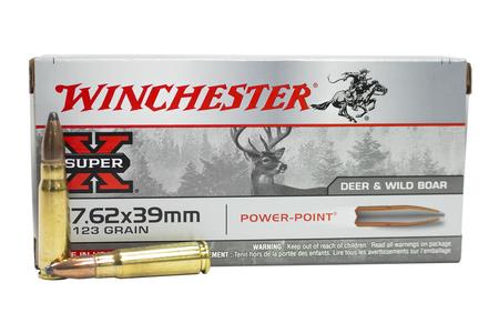 WINCHESTER AMMO 7.62x39mm Russian 123 gr Power Point Super X 20/Box