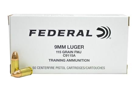 9MM LUGER 115GR FMJ TRAINING AMMUNITION 