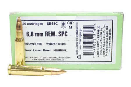 SELLIER AND BELLOT 6.8 Rem SPC 110 gr FMJ 20/Box