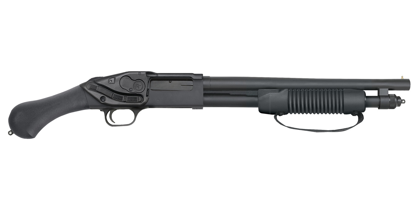 MOSSBERG 590 SHOCKWAVE 20 GAUGE PUMP-ACTION WITH CRIMSON TRACE LASER SADDLE