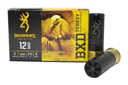 BROWNING AMMUNITION 12 Gauge 3 Inch 1-5/8 oz 6 Shot BXD Turkey Extra Distance 10/Box