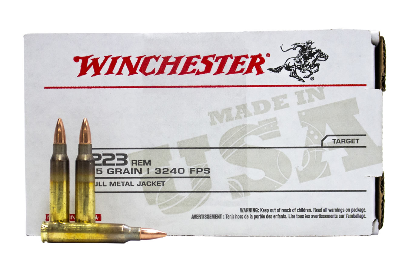 WINCHESTER AMMO 223 REM 55 GR FMJ USA LAKE CITY AMMUNITION 150/BOX