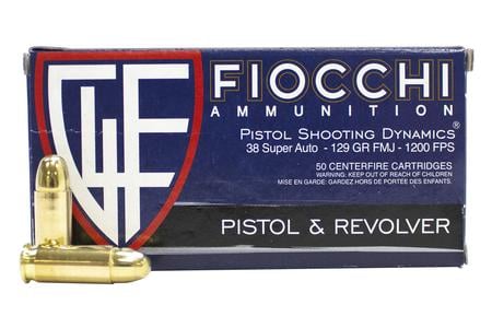 FIOCCHI 38 Super 129 gr FMJ Training Dynamics 50/Box