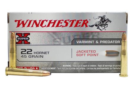 WINCHESTER AMMO 22 Hornet 45 gr JSP Super X 50/Box