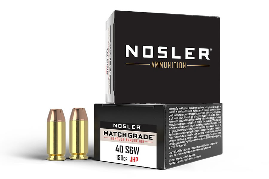 NOSLER 40SW 150 GR JHP MATCH GRADE AMMO 20/BOX