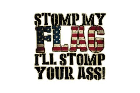 6X8 STOMP MY FLAG VINYL STICKER