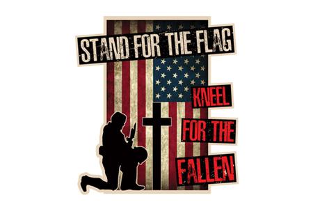 6X8 KNEEL FOR THE FALLEN VINYL STICKER