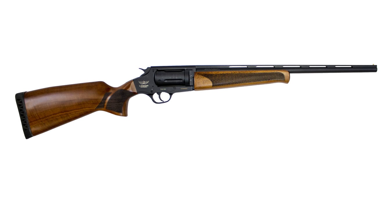 Landor Arms TXS 804 410 Bore Revolving Shotgun with Wood Stock