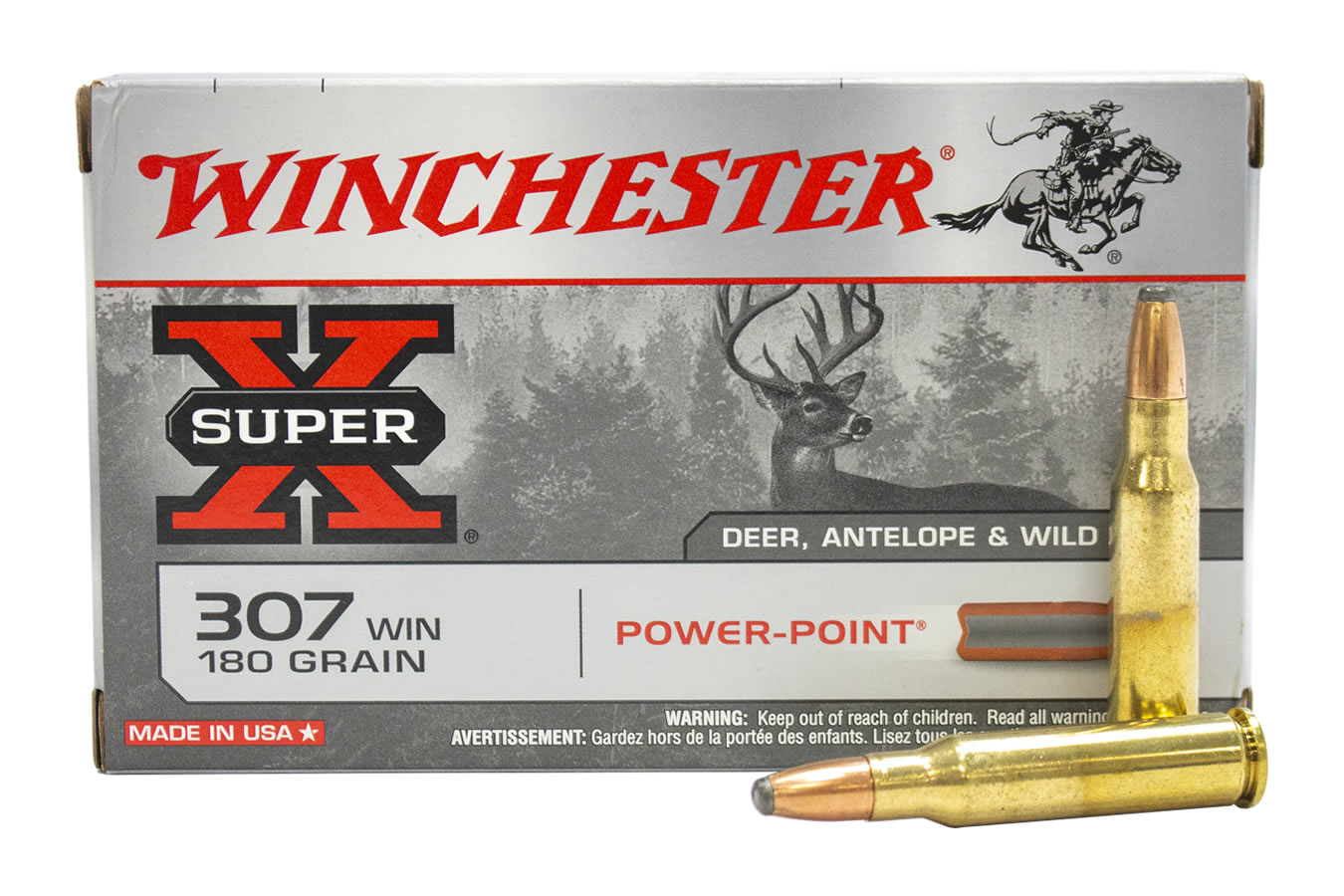 WINCHESTER AMMO 307 WIN 180 GR POWERPOINT SUPER-X 20/BOX