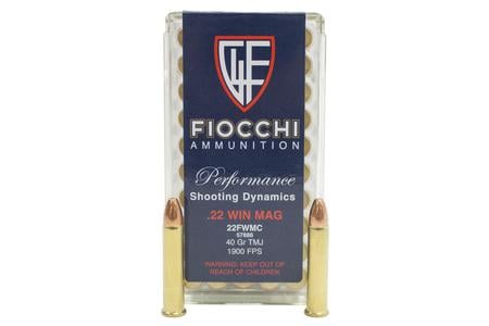 FIOCCHI 22 WMR 40 gr TMJ Performance Shooting Dynamics 50/Box