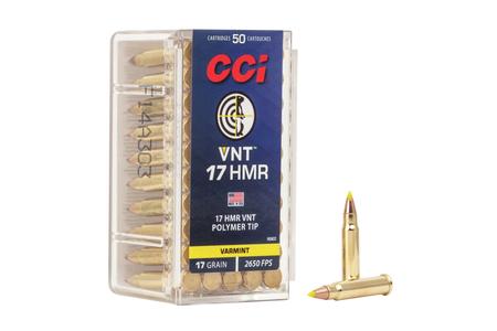 CCI 17 HMR 17 gr VNT Polymer Tipped 50/Box