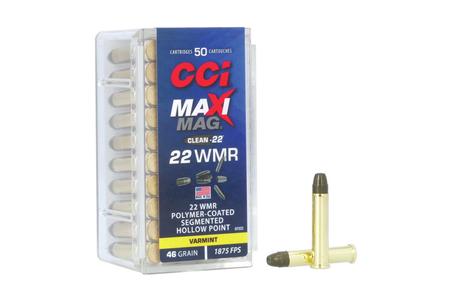 CCI AMMUNITION 22 WMR 46 gr Maxi-Mag Segmented HP 50/Box