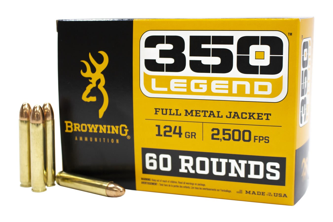 BROWNING AMMUNITION 350 LEGEND 124 GR FMJ VALUE PACK 60/BOX