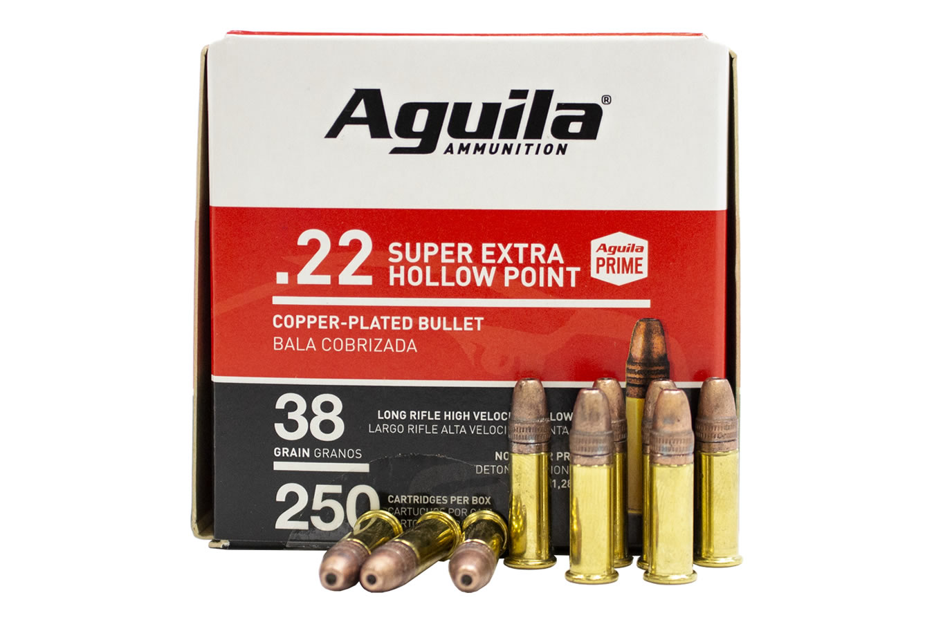 AGUILA 22LR 38 GR COPPER PLATED HOLLOW POINT 250/BOX