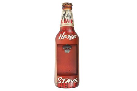 MAN CAVE WALL PLAQUE BOTTLE OPENER