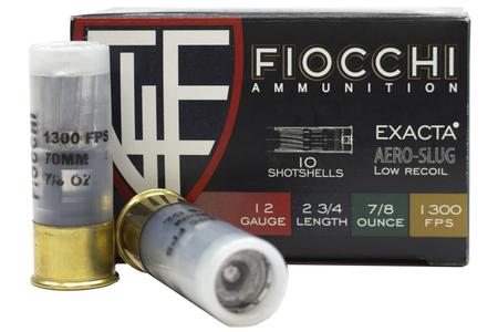 FIOCCHI 12 Gauge 2-3/4 in 0.875 oz Aero Rifled Slug Low Recoil 10/Box