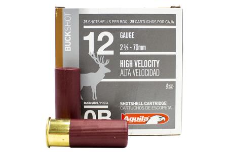 AGUILA 12 Gauge 2-3/4 in 1 oz 0 Buck Shot High Velocity 25/Box