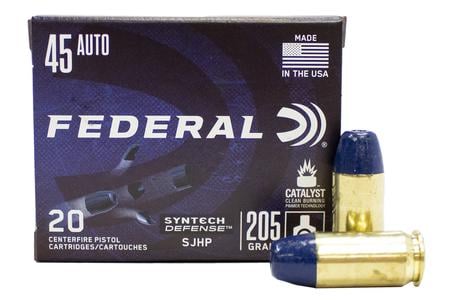 Federal 45 Auto 205 gr Segmented JHP Syntech Defense 20/Box
