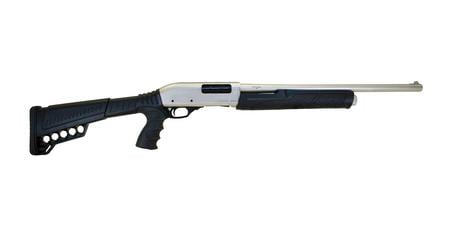 CITADEL PAX 12-Gauge Pistol Grip Pump-Action Shotgun with Nickel Finish and Fiber Optic