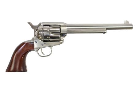 1873 CATTLEMAN 45 COLT REVOLVER POLISHED NICKEL PLATE 7.5 IN