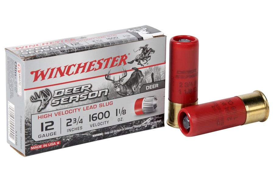 WINCHESTER AMMO 12 GAUGE  2-3/4 IN RIFLE SLUG DEER SEASON 5/BOX