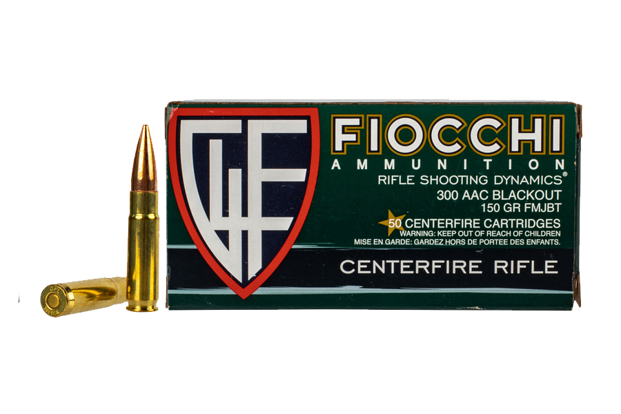 FIOCCHI 300 AAC BLACKOUT 150 GR FMJ BOAT TAIL 50/BOX