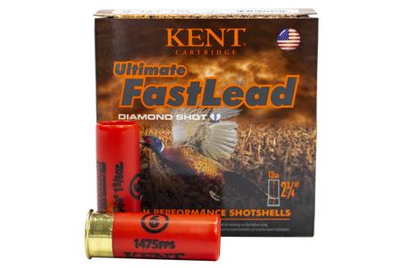KENT CARTRIDGE 12 Gauge 2.75 in 1 3/8 oz 6 Shot Shell Ultimate Fast Lead 25/Box