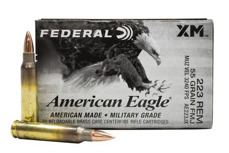 FEDERAL AMMUNITION 223 Rem 55 gr FMJ BT American Eagle 20/Box